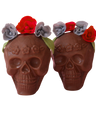 Calavera con flores