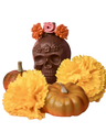 Calavera con flores